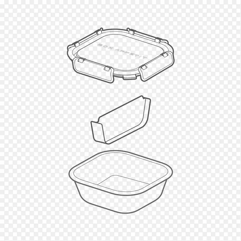 正方形午餐盒材料-盒