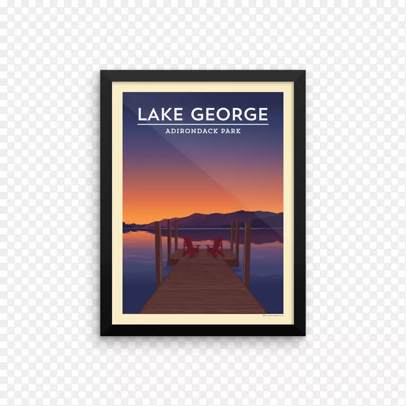 海报湖乔治登山-化妆品海报