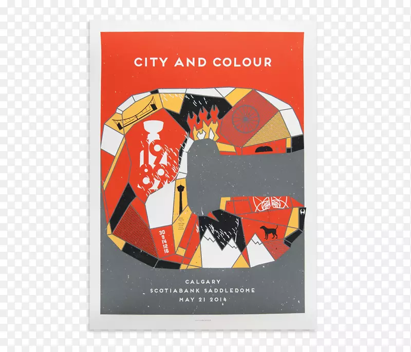 卡尔加里海报平面设计丝网印刷城市海报