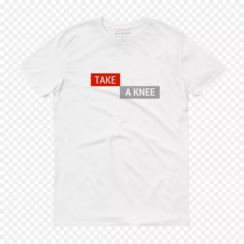 t恤标志产品设计袖子-带白色男士