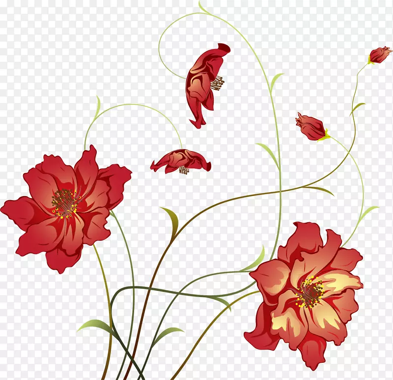 水彩画水彩花卉图形图像绘画