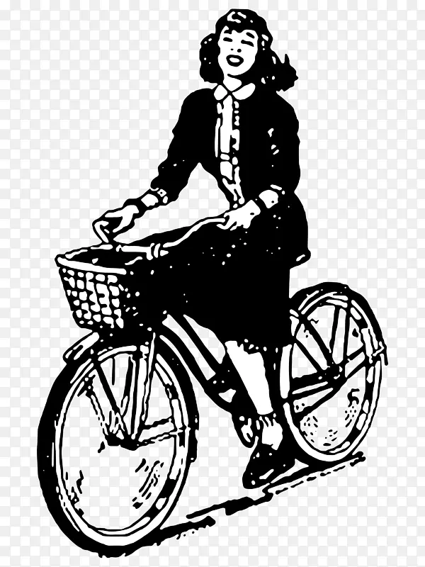 自行车车轮画自行车花呢
