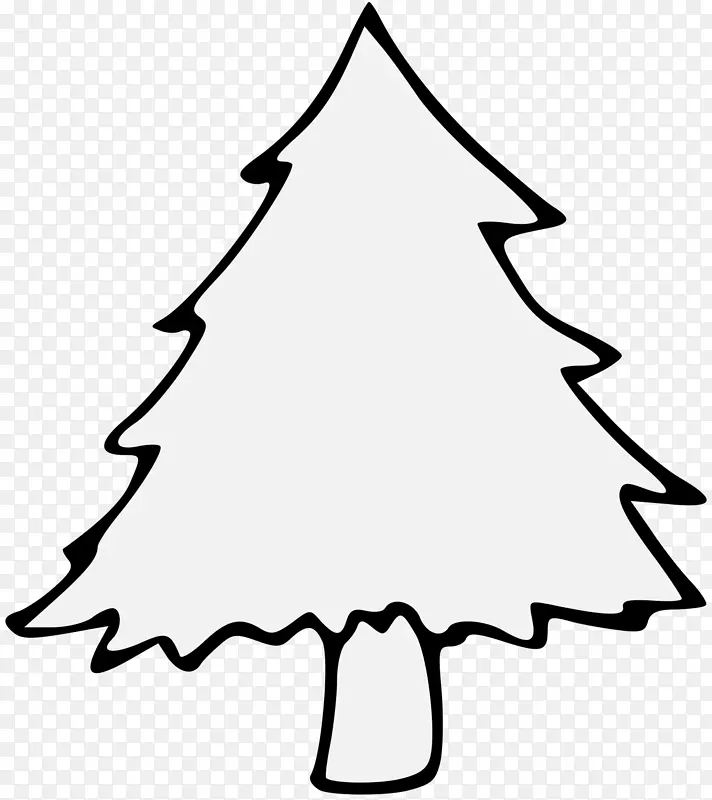 圣诞树松模版树枝-圣诞树