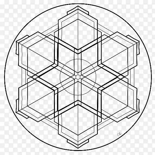曼达拉图案几何对称着色书.几何块