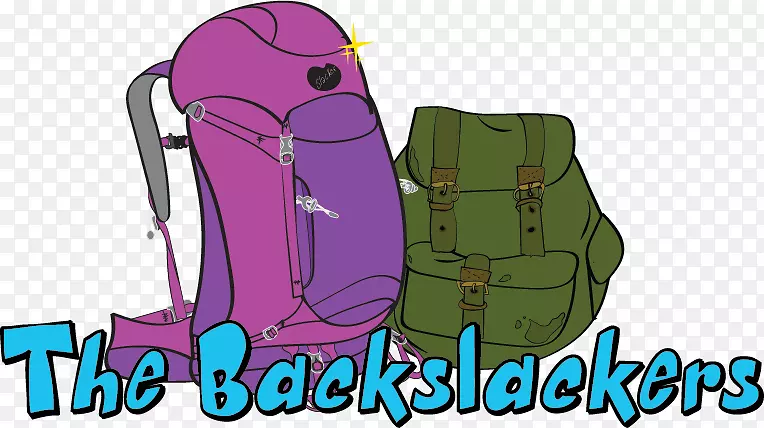 旅游背包客招待所背包夹艺术标志-创意旅行
