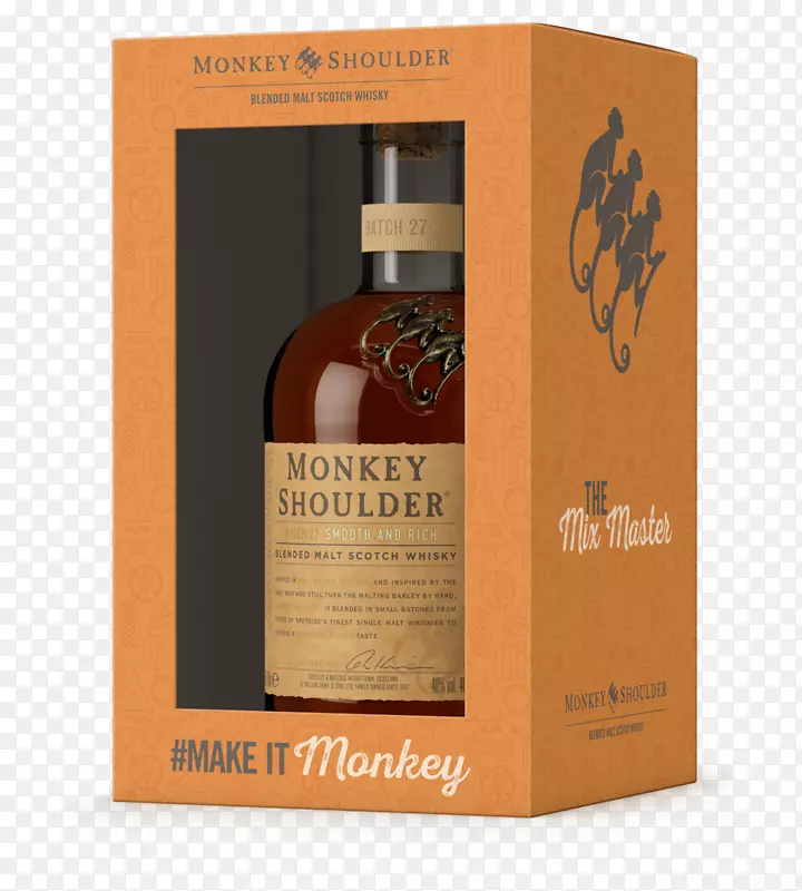利口酒威士忌酒瓶猴肩标志