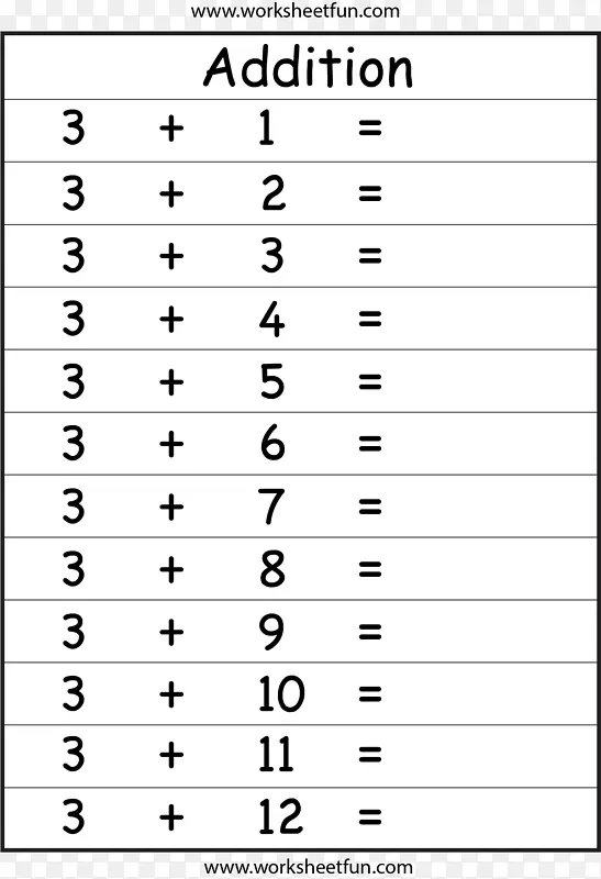 基本数学加法3简单加法数学-数学