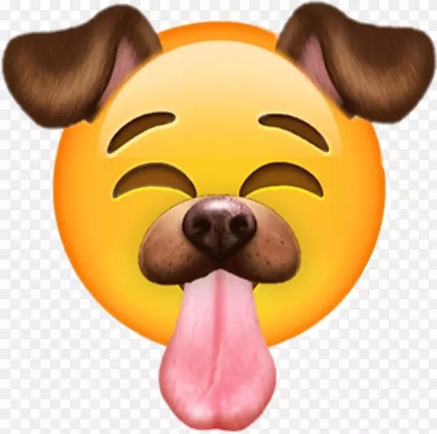 表情符号狗Snapchat贴纸信息.快照过滤器