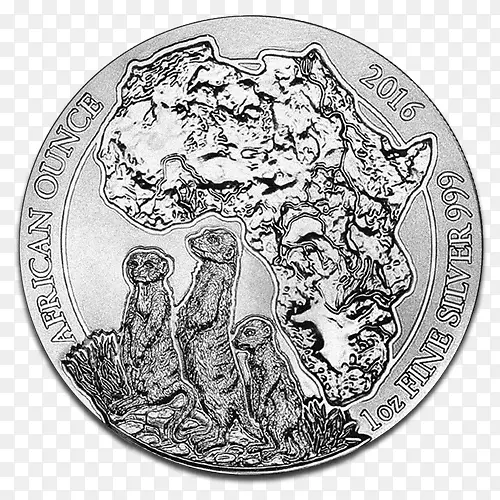 Meerkat银币非洲-金属硬币