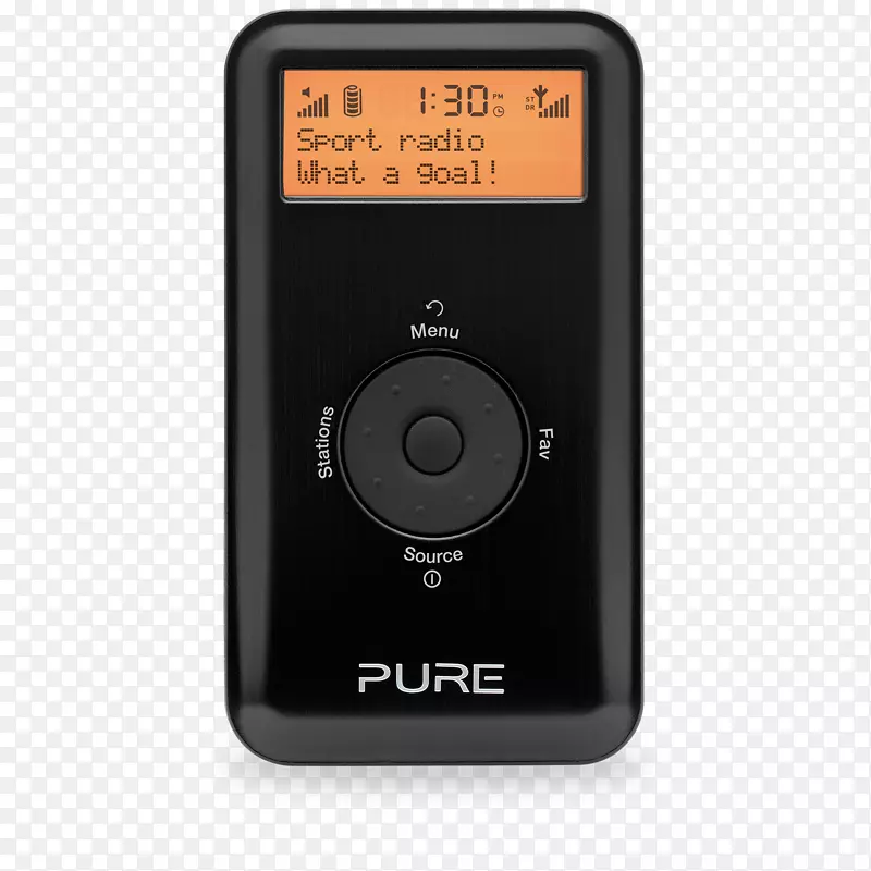 png媒体播放器多媒体dab+袖珍收音机纯移动2500可充电黑色产品设计数字音频广播.纯黑色