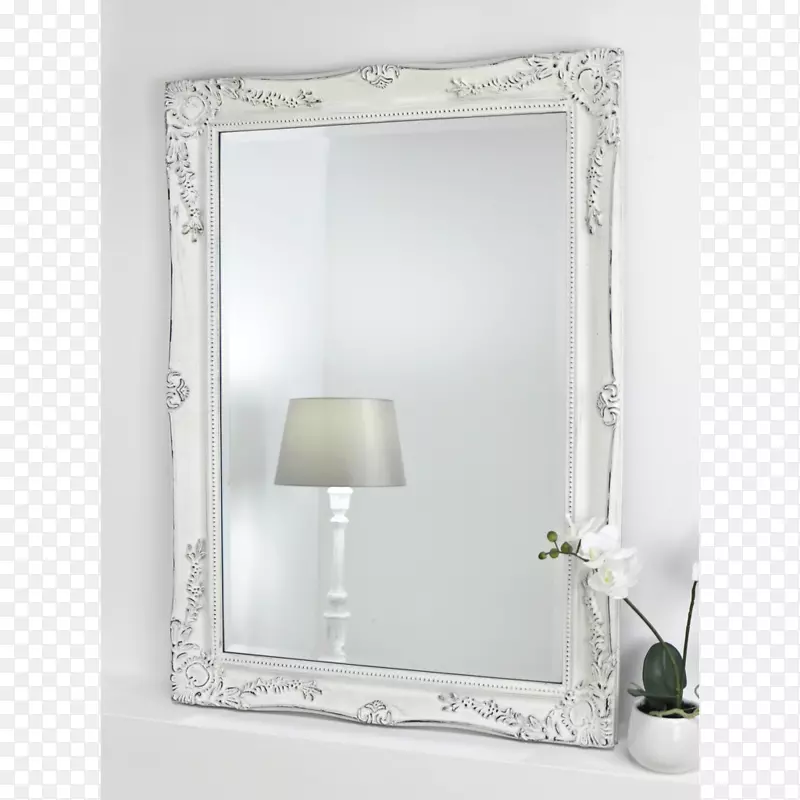 镜面玻璃白色矩形镜
