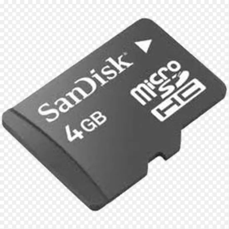 微SD安全数字闪存卡SanDisk SDHC-存储卡映像