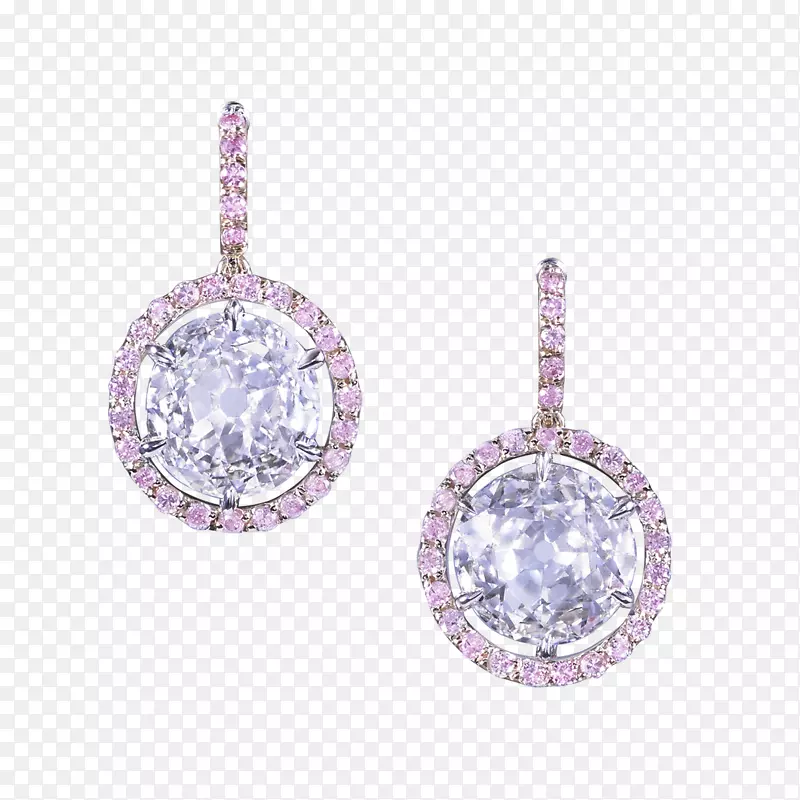 耳环紫水晶宝石珠宝钻石宝石