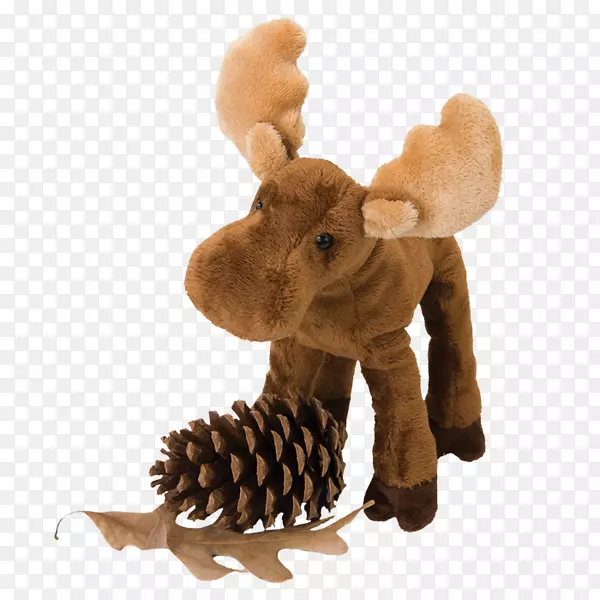 毛绒玩具&可爱的玩具驯鹿毛绒玩具
