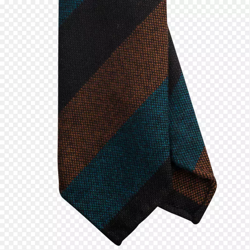 领带丝织物青绿色蓝褐色条纹