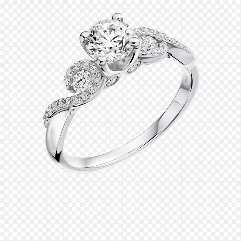 订婚戒指钻石切割珠宝装饰戒指