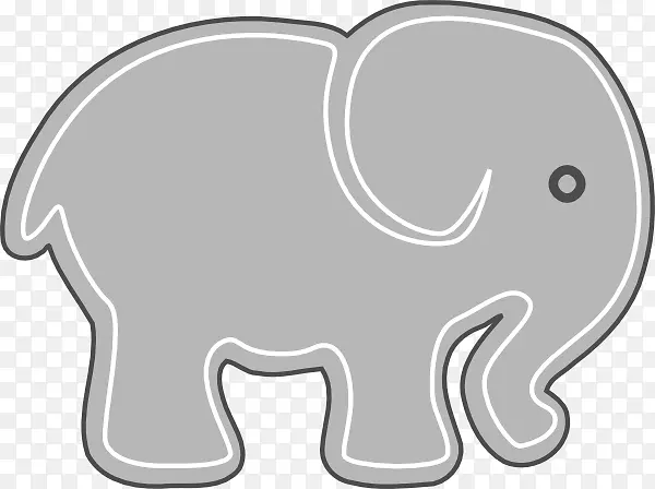 印度象非洲象剪贴画小象画小象