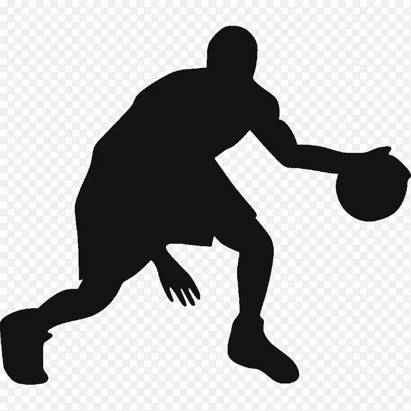 剪贴画篮球运动员图形剪影-民俗