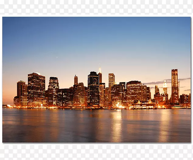 布鲁克林大桥天际线摄影地平线全景-城市