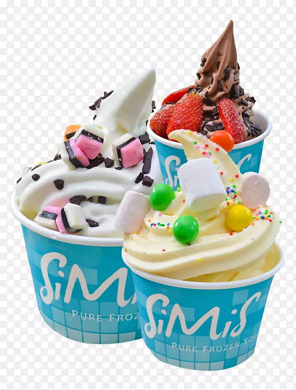 圣代冷冻酸奶冰淇淋圆锥形牛奶冰淇淋
