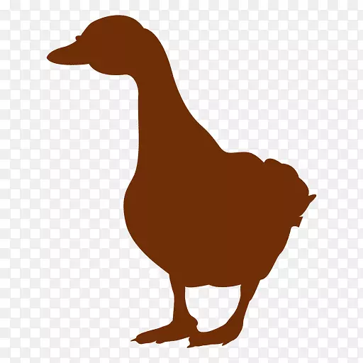 鸭鹅夹艺术剪影图形.鸭子