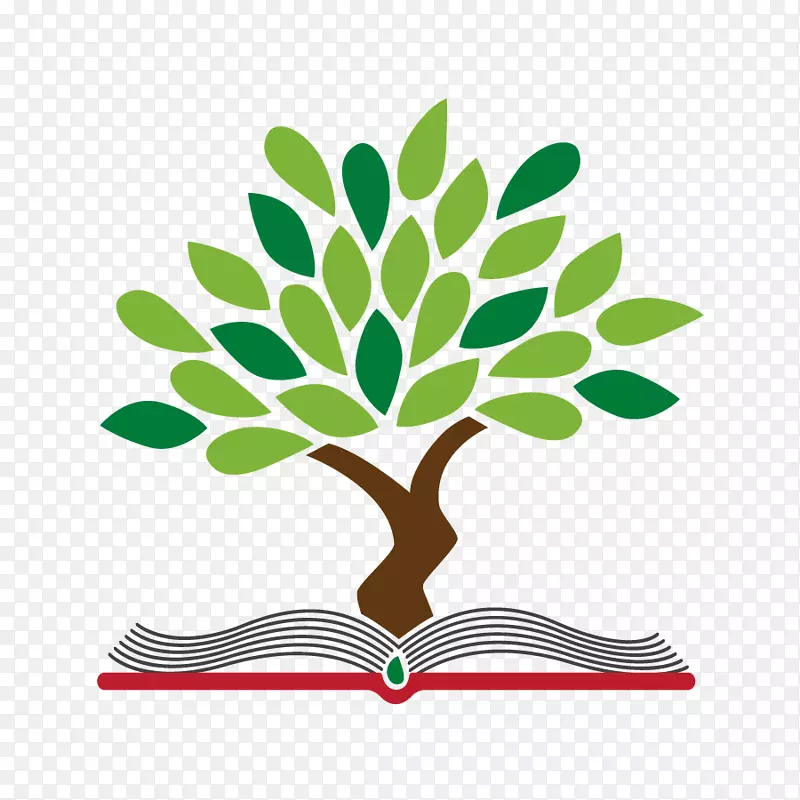 剪贴画教育机构形象标志-教育树