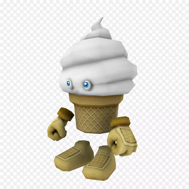 小雕像冰淇淋卡通画-冰淇淋