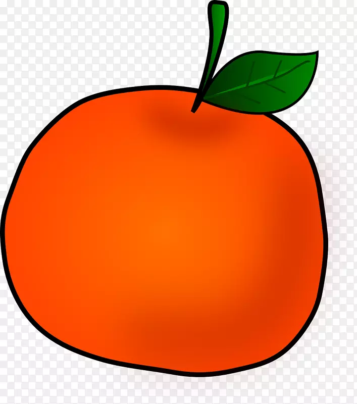剪贴画橙色，开放部分，免费内容，水果-橙色