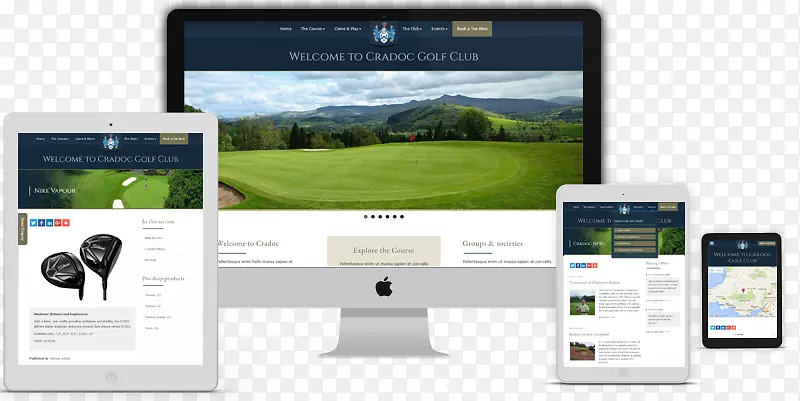 高尔夫球场高尔夫俱乐部网站网页-网站模拟