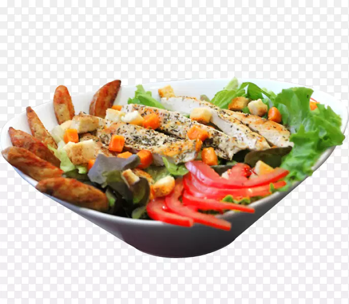 凯撒沙拉菠菜沙拉素食菜肴地中海菜盘子-单页用餐
