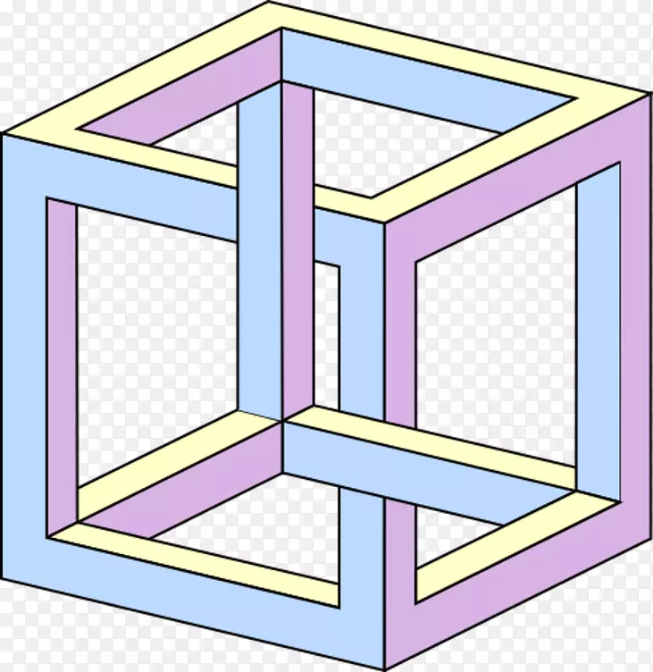 不可能立方体不可能物体绘制光学错觉彭罗斯三角-上传：2015 09 16