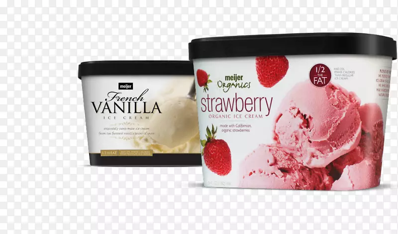 草莓冰淇淋产品专用标签-小吃包装设计