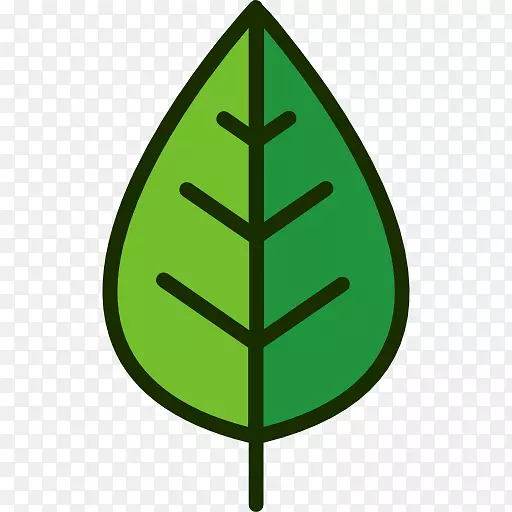 叶绿色图形植物茎符号-叶
