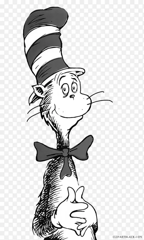 戴帽子的猫剪艺术博士。苏斯的初学者藏书-帽子里的猫鱼