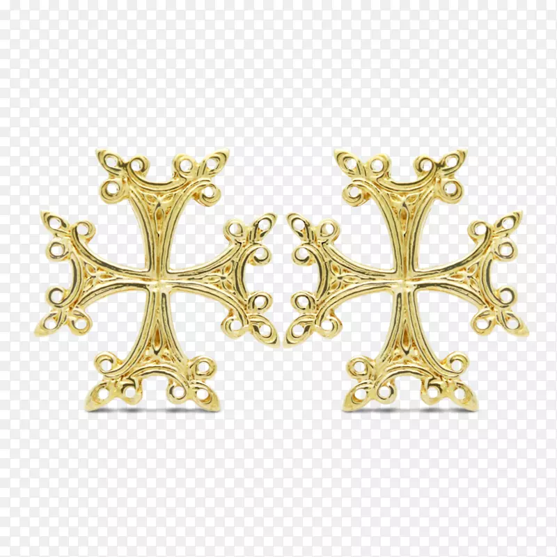 亚美尼亚十字袖扣珠宝金-时尚礼品