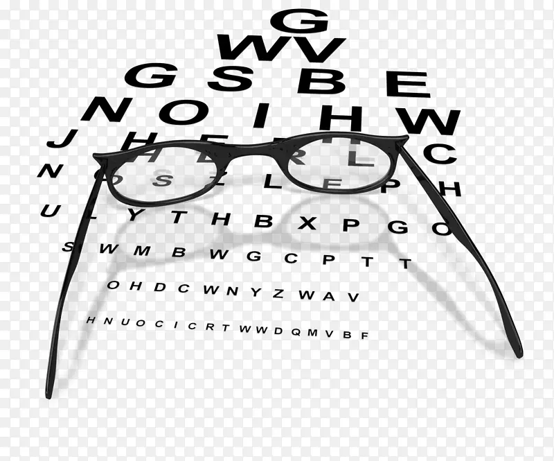 眼镜夹艺术眼图眼睛检查.眼镜