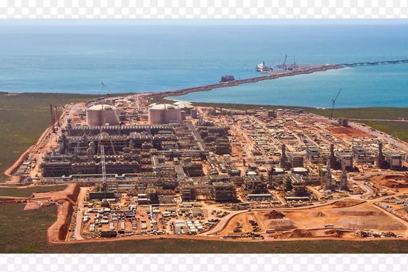 雪佛龙公司戈尔贡天然气工程天然气石油工业-鸟瞰
