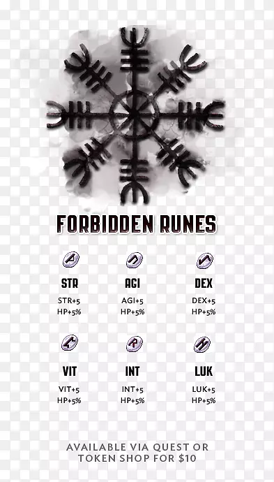 Ragnark runes图形旧挪威符号-豪华传单
