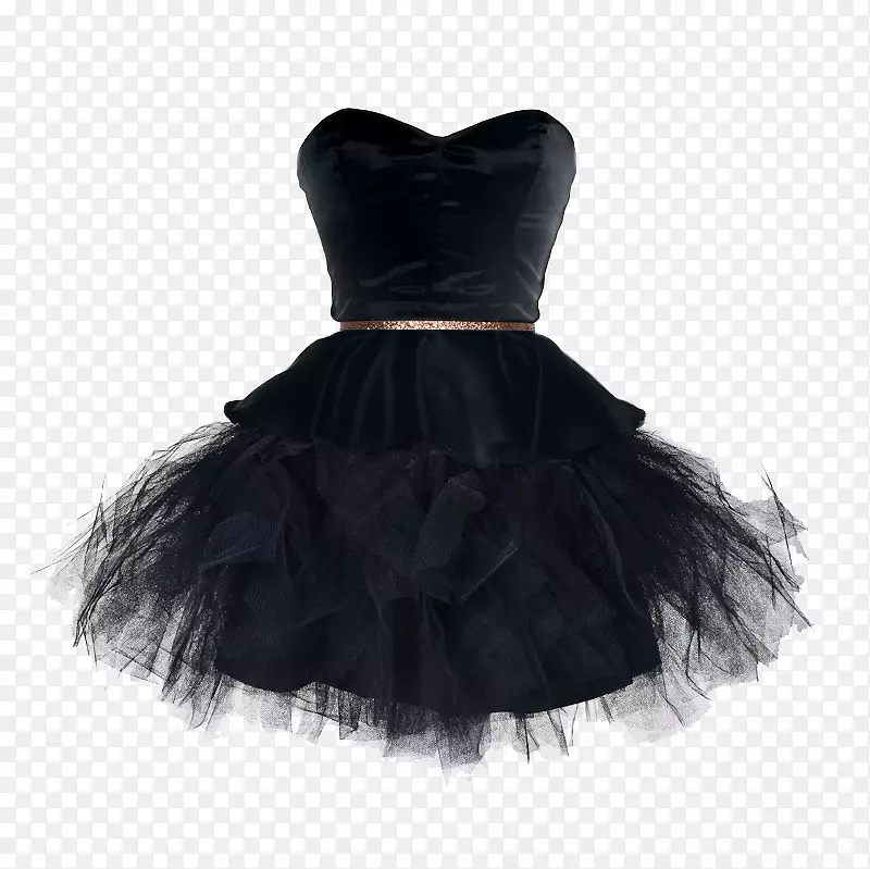 小黑裙透明剪贴画服装-军装
