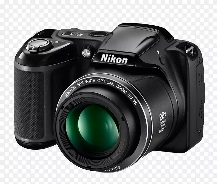 Nikon Coolpix L 340 20.2 mp紧凑型数码相机-720 p-黑色点拍摄相机Nikon Coolpix L 340 20.2 mp数码相机，配有28x光学变焦相机