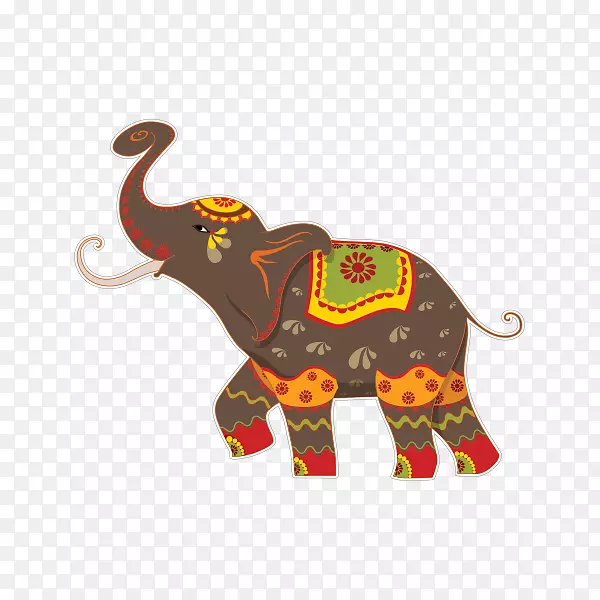 剪贴画大象印度象节插图-大象