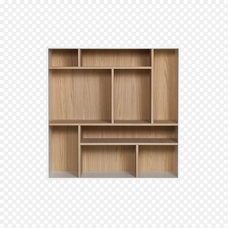 书架书柜设计橡木-浅灰色