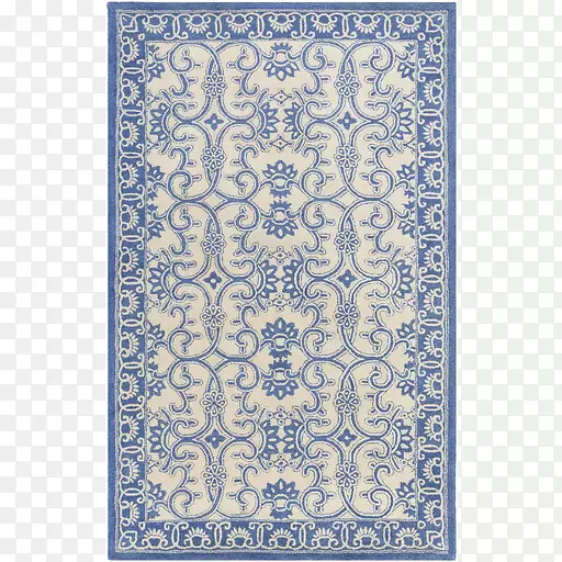 地毯地板蓝色羊毛家居装饰材料
