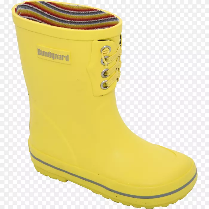 惠灵顿靴黄鞋-发亮的黄色