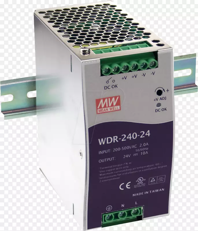 平均井WDR-240-24 DIN钢轨平均井SDR-240-24动力转换器意味着WDR企业有限公司。-电力供应