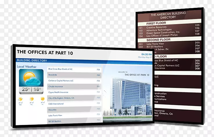 建筑目录数字标志广告大厅-标牌解决方案