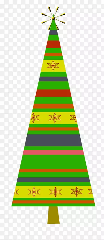 圣诞树装饰三角线-圣诞树