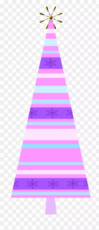 圣诞树三角形粉红色圣诞日-圣诞树