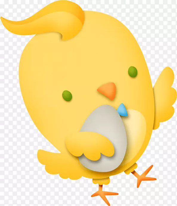鸭夹艺术插图鸡形象-鸭