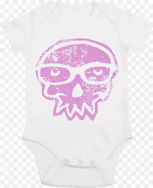 T恤，婴儿和幼儿，一件衣服，体装，咖啡屋，粉红头骨